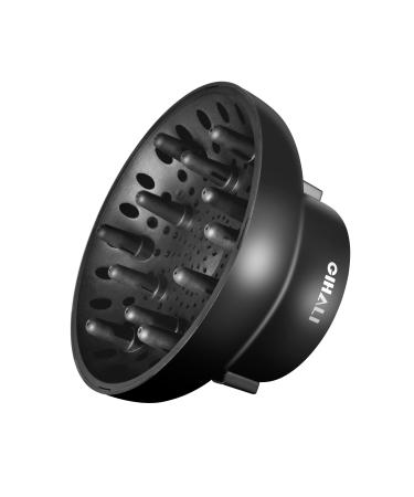 Universal Hair Diffuser Super Sturdy 1.7 Inch to 2.6 Inch for Natural Curly and Wavy Hair Hair Dryer Attachment (Black) - Buy Online on GoSupps.com