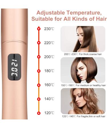 Lure & Smooth 2-in-1 Hair Smoothing & Curling Iron - Ceramic Waves for All Hair Types - LCD Display - Perfect Halloween Gift (Pink) - Buy Online on GoSupps.com