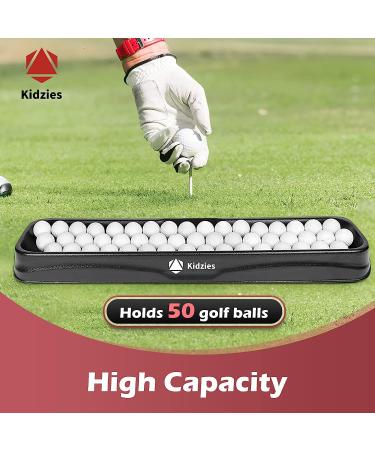KIDZIES Large Golf Ball Tray - 50 Ball Capacity - Durable Holder for Range & Home Training - All-Weather Golf Balls Container - Buy Online on GoSupps.com