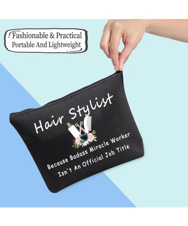 JXGZSO Hairdresser Gift - Badass Miracle Worker Makeup Bag for Hair Stylists - Buy Online on GoSupps.com