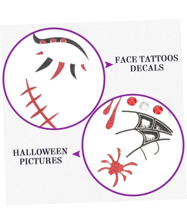 COHEALI 2 Sheets Halloween Decorations Sticker Halloween Temporary for Face for Face Halloween Temporary Face for Diy Eye Patch Plastic Rhinestones - Buy Online on GoSupps.com