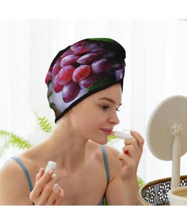 Grape Microfiber Hair Towel Wrap | Super Absorbent Coral Velvet Quick Dry Cap for Long Curly & Thick Hair - Ultimate Hair Care for Women - Buy Online on GoSupps.com