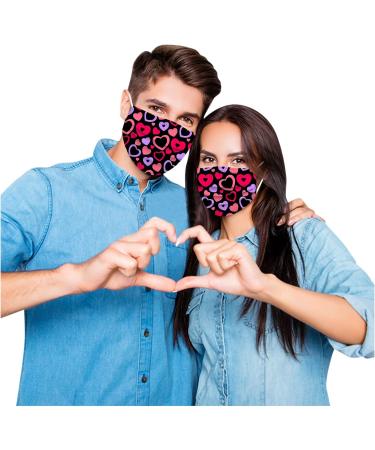 ZQP 30PCS 3-ply Disposable_Face_Masks_Valentine's Day Print for Adult Women Men Elastic Earloop Bandanas with Adjustable Nose Clip Lightweight Breathable Pr-otective Anti-Dust Face Covering - Buy Online on GoSupps.com