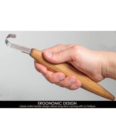 BeaverCraft Spoon Carving Hook Knife SK5 2 - Double Sided Sharpening Curved Wood Carving Knife for Spoon, Bowl, and Cup Carving - Ideal for Professional and Beginner Carvers - Buy Online on GoSupps.com