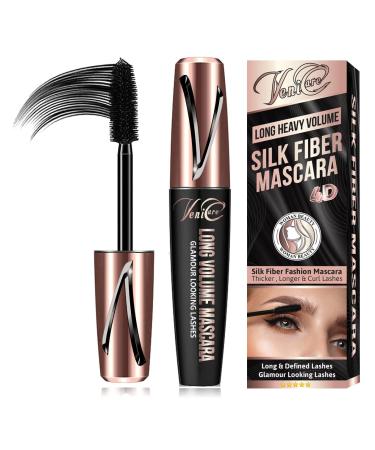 Venicare 4D Silk Fiber Lash Mascara Lengthening and Thick Volume Long Lasting Smudge-Proof All Day Full Long Thick Smudge-Proof Eyelashes