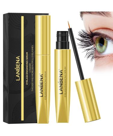 LANBENA EYELASH ENHANCING SERUM 2-PACK - Advanced Growth Formula for Thicker Longer Lashes & Brows | 2x3mL/0.10 fl oz Each - Vegan Cruelty-Free & Sensitive Eye Safe