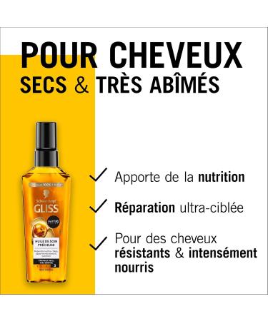 Schwarzkopf - GLISS - Precious Care Oil - Ultra-targeted repair - Provides resistance & nutrition - Haptiq System - Dry & Very Damaged Hair - 100% Stronger Hair - Intense Care - 75ml - Buy Online on GoSupps.com