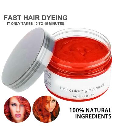 Acosexy Red Temporary Hair Color Wax Dye for Kids - Fashionable, Disposable, and Natural Hair Styling Pomade for Parties and Cosplay - Buy Online on GoSupps.com