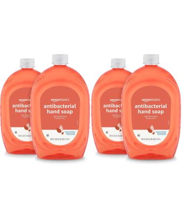 Amazon Basics Liquid Hand Soap Refill Light Moisturizing Triclosan-Free Citrus 50 Fl Oz (Previously Solimo) (Pack of 4) orange-pink 50 Fl Oz (Pack of 4)