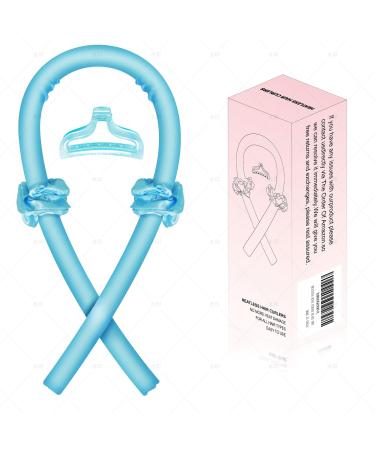 Satin Heatless Hair Curler Hair Rollers for Heatless Curls with Hair Claw Clip Soft Rubber Heatless Curling Rod Headband Heatless Curling Set for Sleep in Overnight (Blue) - Buy Online on GoSupps.com
