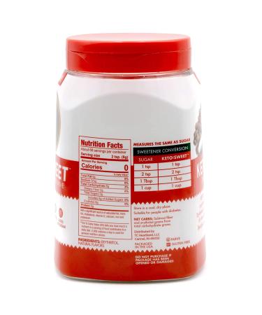 KETO SWEET Ultimate Sugar Alternative 19 Oz - Resealable Jar - Pack of 1 - Buy Online on GoSupps.com