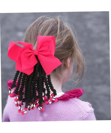 ibasenice Ponytail Beads and Dreadlocks Wig Hair Ribbons Decor Ponytail Hair Extension Ponytail Hair Accessories Ponytail Hairpiece Band Womens Braid Extensions Lengthen 21.00X14.00X2.00CM Rosy - Buy Online on GoSupps.com