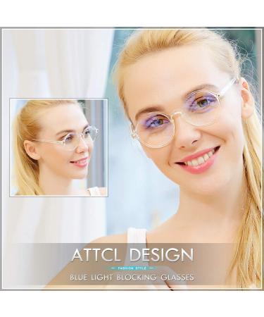 Buy ATTCL Unisex Round Blue Light Blocking Glasses - Reduce Headache & Eye Fatigue - Non-Prescription Clear Lens Eyewear - Buy Online on GoSupps.com