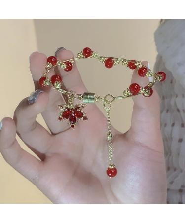 Vsilay Lianxue Elegant Crystal Pearl Bracelets - Fashionable Maple Blade Charm Jewelry for Women & Girls - International Shipping Available - Buy Online on GoSupps.com