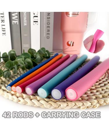 Heatless Flexible Hair Rollers Curling Rods 42Pcs 9.45" Soft Flexi Rods Hair Curlers Hair Twist Foam No Heat Hair Rods for for Short Long Hair 42pcs Foam Hair Curlers - Buy Online on GoSupps.com