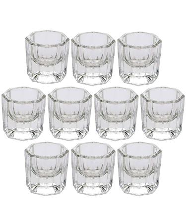 DORUS 10 Nail Art Acrylic Liquid Powder Dappen Dish Glass Crystal Cup Glassware Tools