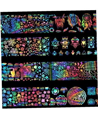 1set(8piece) Starry Sky Nail Stickers Multi Usage Nail Foil Stickers Star Slice Nails Art Chic Nail Stickers Laser - Buy Online on GoSupps.com