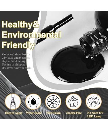  MEITREND Black Nail Polish - 12 ml - Extreme Black Quick-Drying Nail Polish - Non-Toxic Water-Based Nail Polish for DIY - Highly Pigmented Nail Polish for Nail Art - Nail Polish - Buy Online on GoSupps.com