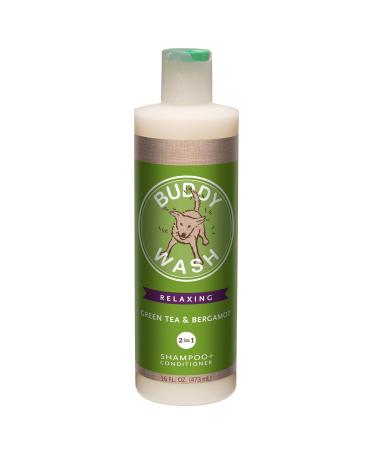 Buddy Wash Dog Shampoo & Conditioner for Dogs with Botanical Extracts and Aloe Vera Green Tea & Bergamot 16 fl oz