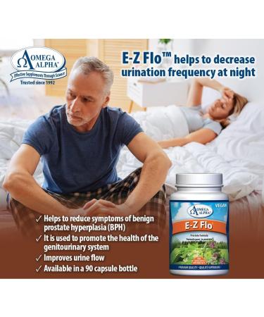 Omega Alpha E-Z Flo (Saw Palmetto Seeds Extract)-Prostate Formula-90Veg Capsules - Buy Online on GoSupps.com