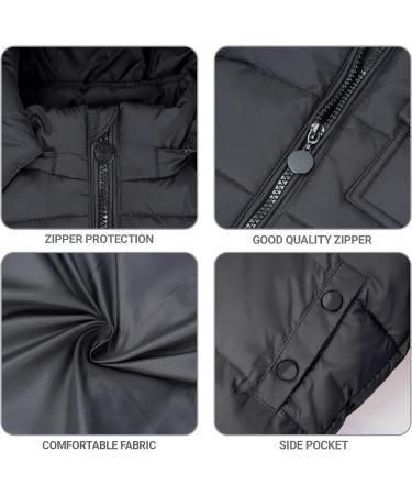 Kids Winter Puffer Jacket and Snow Bib Pants 2-Piece Snowsuit Set | Hooded Down Coat & Snow Pants Outfit | 3-4 Years, Black - Buy Online on GoSupps.com