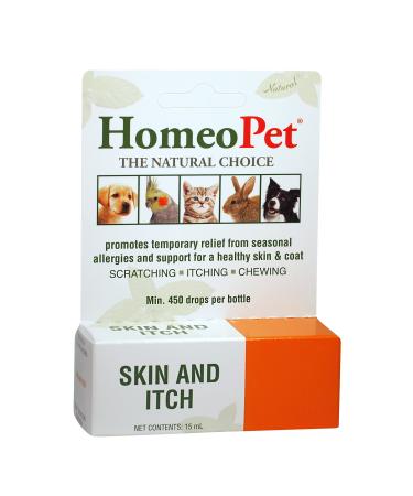 HomeoPet Skin and Itch, Skin and Coat Support for Pets, 15 Milliliters 15ml