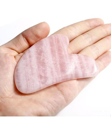 JOVIVI Rose Quartz Gua Sha Board - Heart-Shaped Scraping Massage Tool for Acupuncture Therapy | Natural Aventurine Healing Benefits - Buy Online on GoSupps.com