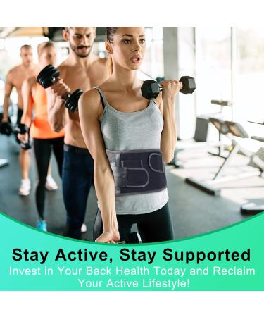 HONGJING XL Back Brace for Lower Back Pain Relief | Lumbar Support with 7 Stays & Breathable Mesh | Ideal for Heavy Lifting & Sciatica Pain Relief - Buy Online on GoSupps.com