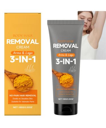 JASUBAI Turmeric and vitamin C hair removal cream for face and body gentle painless and low-irritation hair removal cream for sensitive skin on the upper lip chin legs and...