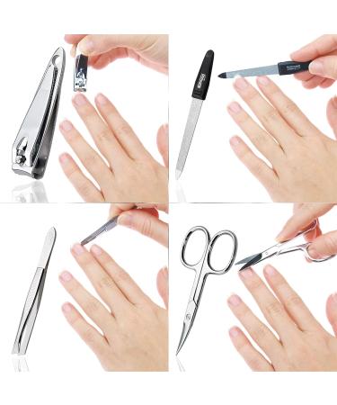 marQus 4-Piece Manicure Set for Women and Men - Solingen Nail Care Kit for Traveling - Blue - Buy Online on GoSupps.com