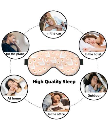 Adjustable Double-Sided Geese and Flower Sleep Mask | Soft Eye Covers for Optimal Sleep | Reduce Eye Edema - Buy Online on GoSupps.com