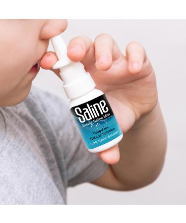 Saline Nasal Spray - 100% Pure Isotonic Solution | Drug-Free Preservative-Free | Moisturizes & Relieves Sinus Congestion | Safe for All Ages | 30ml Portable Bottle for Travel & Daily Use - Buy Online on GoSupps.com