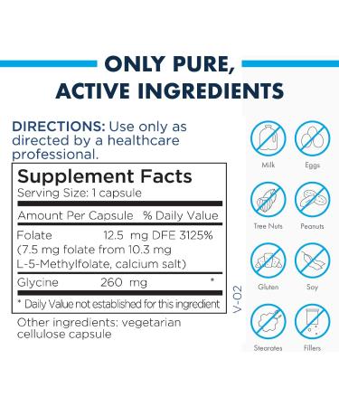 MethylPro 7.5mg L-Methylfolate | 30 Capsules | Professional Strength 5-MTHF Supplement for Mood, Homocysteine Methylation & Immune Support | Gluten-Free - Buy Online on GoSupps.com
