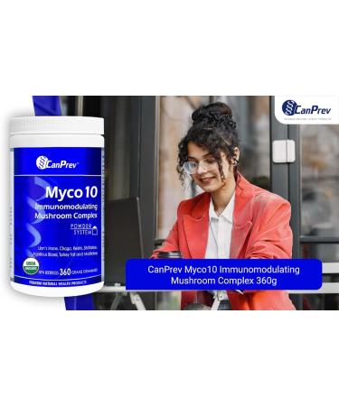 CanPrev Myco10 Mushroom Complex | 360g Powder | Turkey Tail Mushroom Powder | Lion' Mane Mushroom Supplements - Chaga Mushroom Powder | Reishi Mushroom Powder | Immunomodulating | Mushroom Immune Support - Buy Online on GoSupps.com