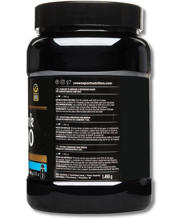  Crown Sport Nutrition Crown Sport Nutrition HyperDrink 90 Drink with 90 g of carbohydrates in 500 ml and a plus of sodium. With Maltodextrin and Fructose in ratio 1:0.8 and sea salt (Pot with 16 intakes) - Buy Online on GoSupps.com