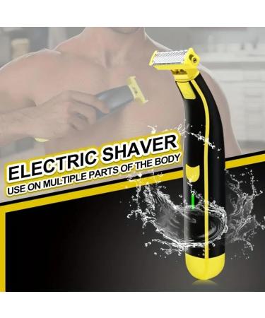 Buy Full Body Wet & Dry Electric Shaver for Men | Waterproof Rotary Beard Trimmer - Model #10 Black - Buy Online on GoSupps.com