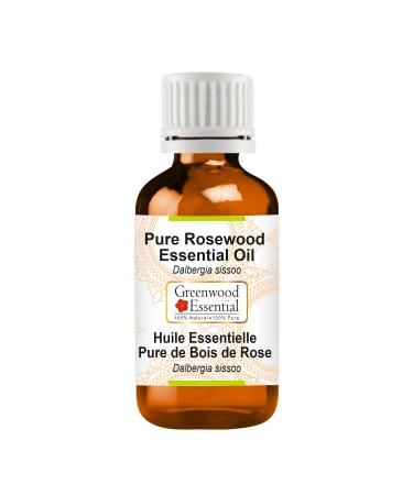 Greenwood Essential Pure Rosewood Essential Oil (Dalbergia Sissoo) Steam Distilled 10ml (0.33 oz)