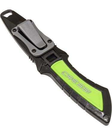 Cressi Lima Short Blade Knife for Scuba Diving and Spearfishing | Quick-Release Sheath & Hose Holder | Italian Design in Lime - Buy Online on GoSupps.com