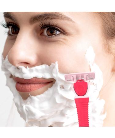 Nylea Women's Razors Set with Dual Lubrication Strip - 20 Refill Cartridges, Aloe Vera & Vitamin E for Smooth Shave - Buy Online on GoSupps.com