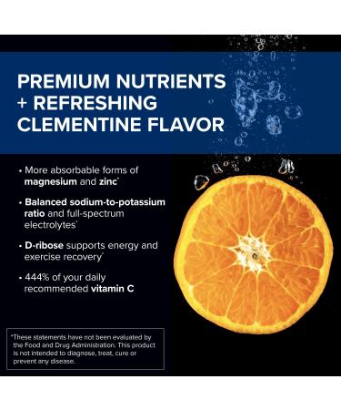 Zero Sugar Electrolyte Powder Packs - Hydration & Recovery Drink Mix - D-Ribose Zinc & Vitamin C - NSF Certified Clementine Flavor - 14 Packets - Buy Online on GoSupps.com
