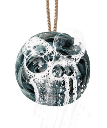 Qhvynpo Soft Shower Sponge | Large Rose Bath Sponge | Cute Bath Balls with Lanyard Portable Bath Supplies for Home Apartment Bathroom Dormitory Blue - Buy Online on GoSupps.com