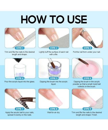 PEACECOLOR 10PC 30ML Acrylic Liquid Monomer Set Non-Yellowing Monomer for Acrylic Nails Acrylic Powder Professional Acrylic Liquid for Nail Art DIY at Home Beauty Gifts for Women Girls color 174 - Buy Online on GoSupps.com