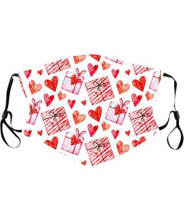 ZQP Christmas Valentine's Day Face_Masks for Adult Resuable Washable Printed Face Bandanas Breathable for Outdoor Working Traving Camping - Buy Online on GoSupps.com