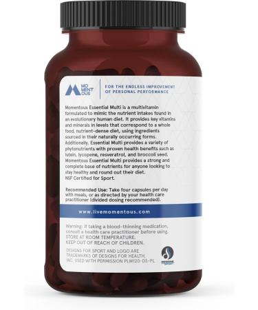 Momentous Essential Multivitamin for Athletes & Wellness Enthusiasts - Buy Online on GoSupps.com
