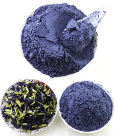 Blue Butterfly Bean Powder - 100% Pure Dried Blue Pea Flowers for Recipes & Food Coloring - 100G - Buy Online on GoSupps.com