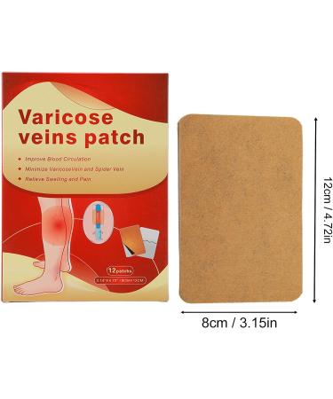 12 Pieces Vein Health Plaster - Transdermal Treatment for Varicose Veins Leg Pain Relief & Improved Blood Circulation - International Shipping Available - Buy Online on GoSupps.com