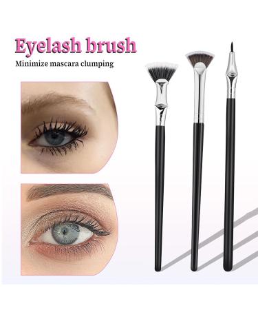 3PCS Folding Lash Brush Set - Multifunctional Scalloped Fan Shape for Clump-Free Eyelashes | Eyelash Comb & Separator Tool for Perfect Lashes - Buy Online on GoSupps.com