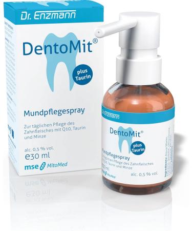 Dentomit Mouth Care Spray 30ml - Premium Dental Care Oral Hygiene & Bad Breath Relief with Coenzyme Q10 Taurine & Mint Oil - Vegan Formula - Buy Online on GoSupps.com