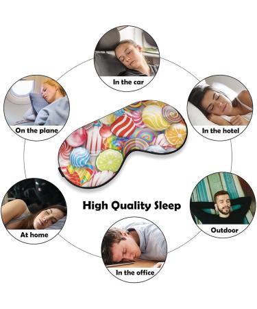 Colorful Spiral Sugar Candy Sleep Mask for Women | Adjustable Eye Shades with Elastic Strap - Shop Now - Buy Online on GoSupps.com