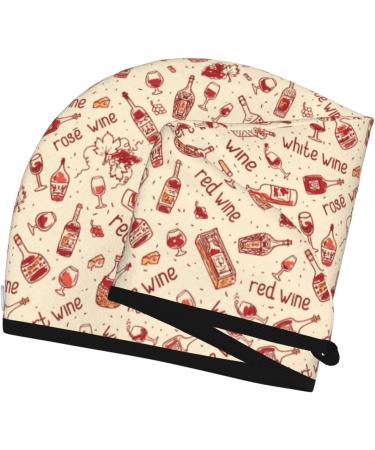 Hair Towel Wrap - Quick Drying Hair Turban with Button | Red Wine Color - Buy Online on GoSupps.com
